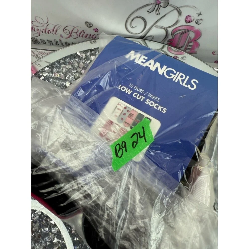 Mean Girls socks brand new Low Cut Socks - Pink & White - 10 Pairs